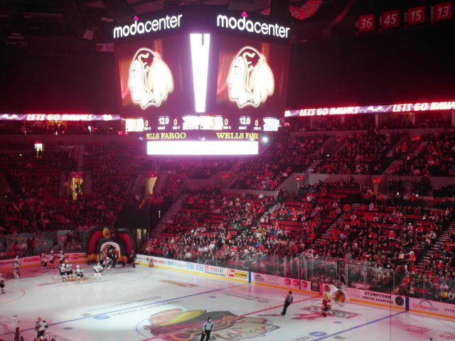 Catching Portland Winterhawks in action after Burgerville Meal!