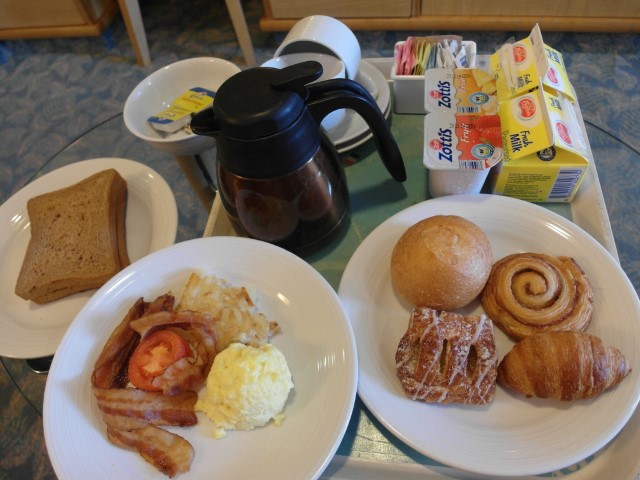 Breakfast delivered to your stateroom!