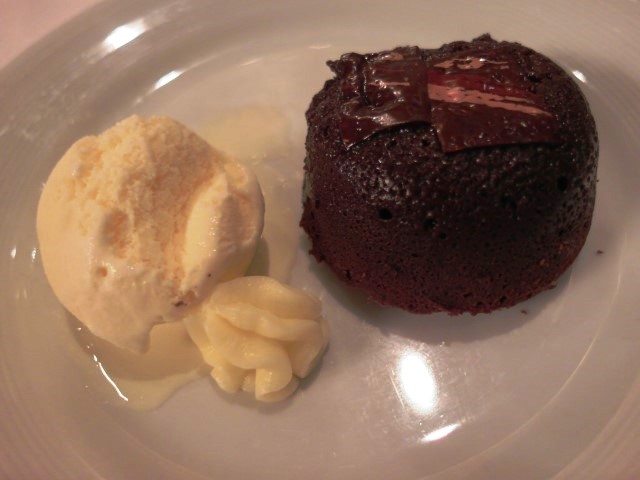 Chocolate Cake with Ice Cream