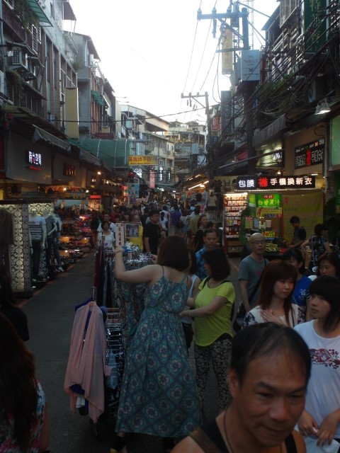 One of the many streets in Shilin Night Market Taipei