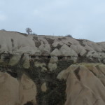 Lowering altitude to the pigeon homes Cappadocia