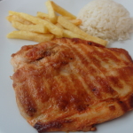Grilled chicken with fries for lunch at Citadel Hotel Istanbul
