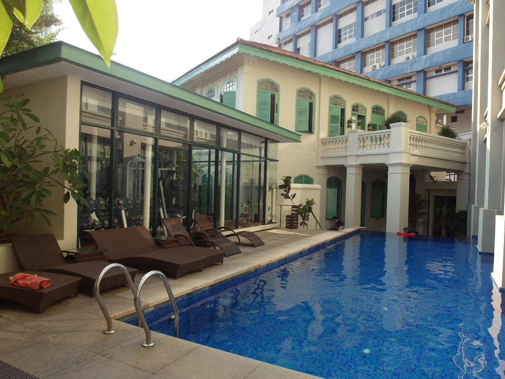 Gym and swimming pool of the Majestic Malacca