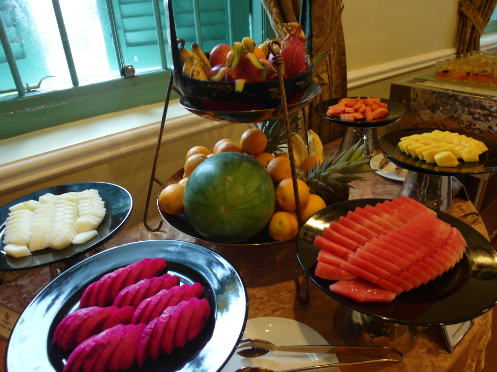 Fresh fruits to kick start breakfast at the Majestic Malacca
