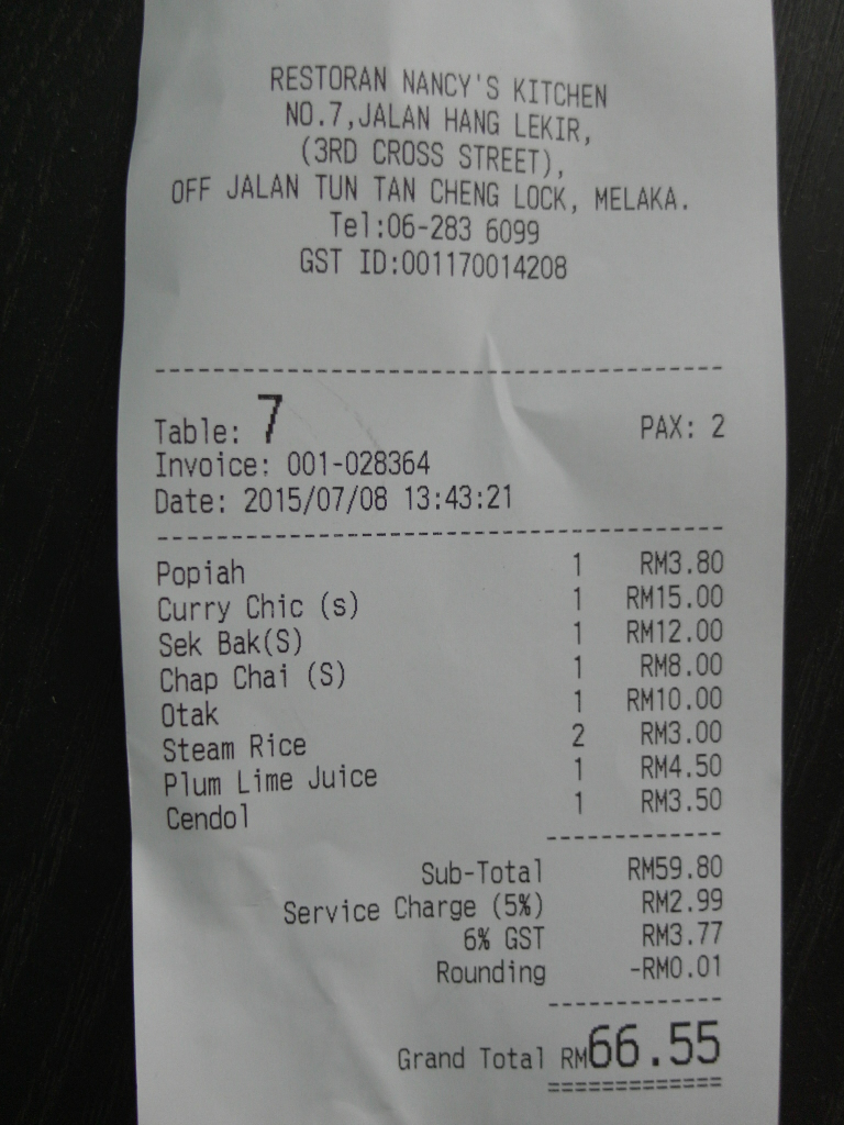 Total Damage @ Restoran Nancy's Kitchen Malacca Nonya Food