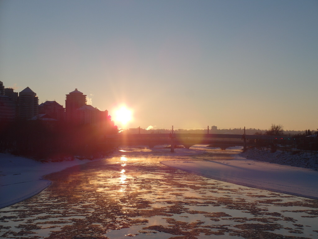 Sunset and Bow River