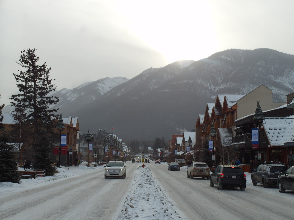 One end of Banff downtown
