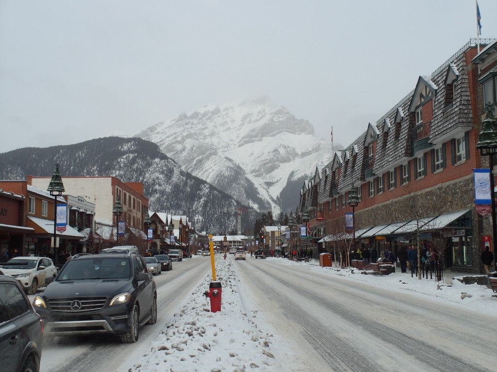 The other end of Banff downtown