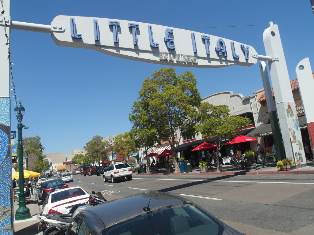 Little Italy sign on India Street San Diego California