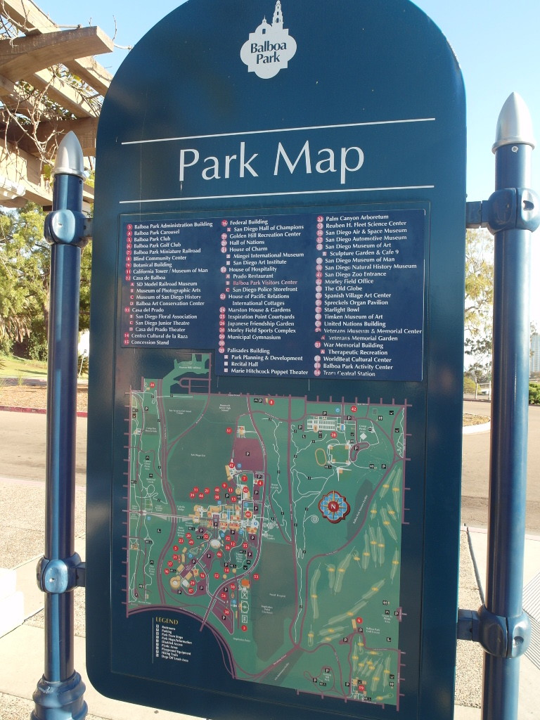 Balboa Park Map San Diego California