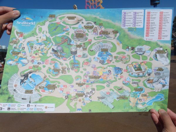 Map of SeaWorld San Diego