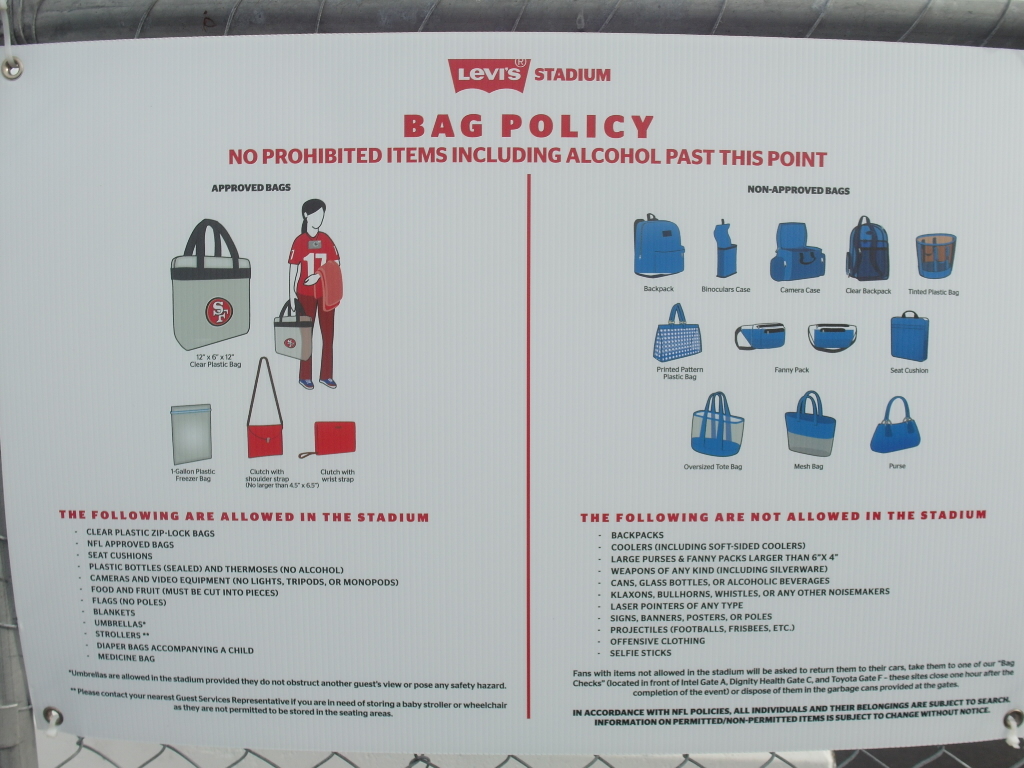 Bags Policy Levi's Stadium