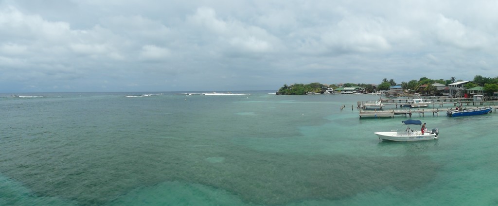 Panoramic View of West End Village Roatan Island Honduras
