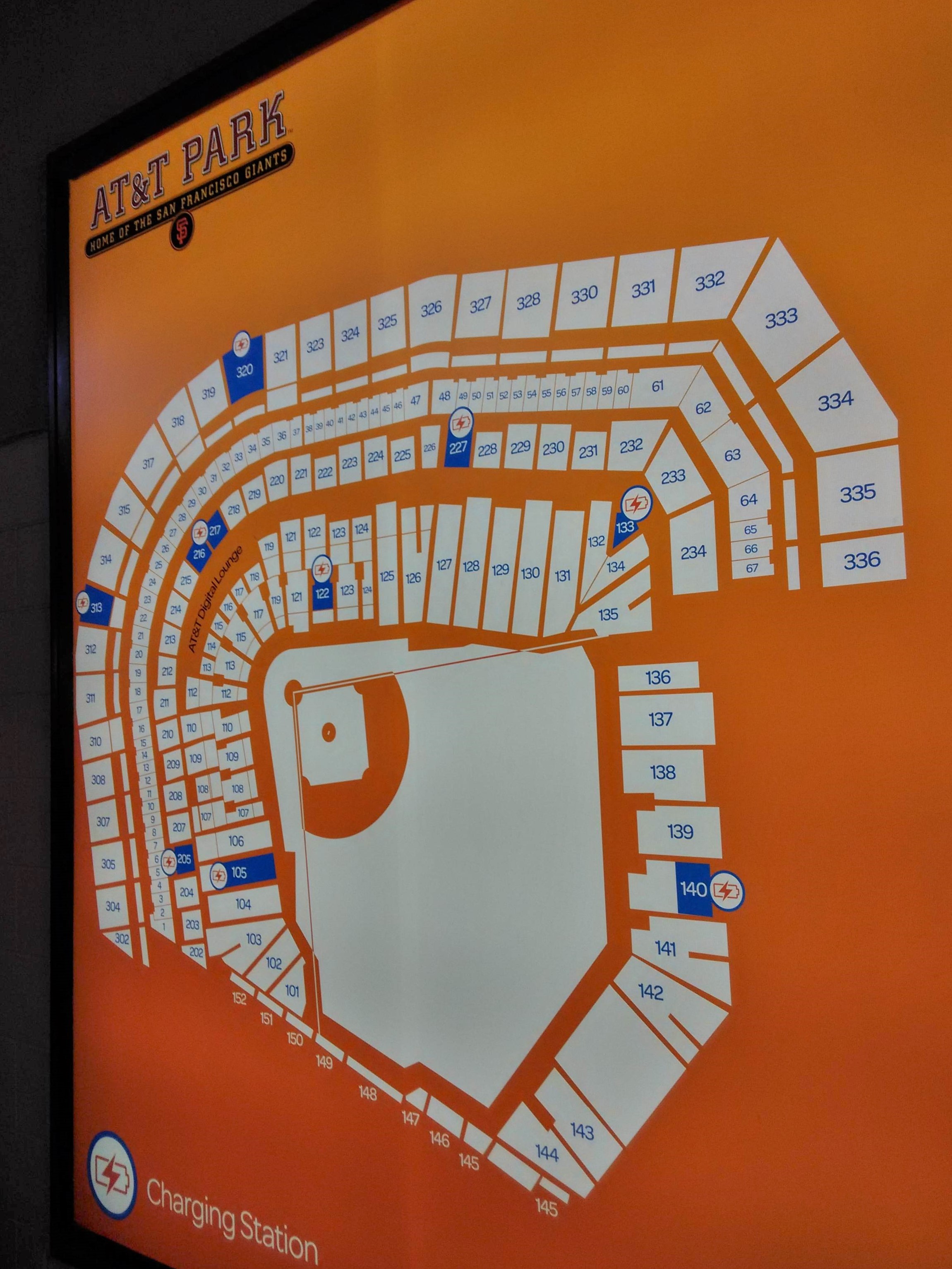 Map AT&T Park San Francisco Giants