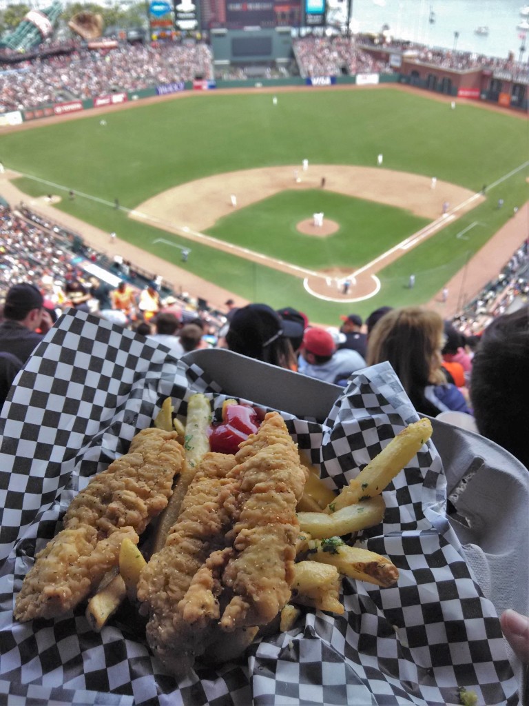 $12.75 Chicken tenders and garlic fries AT&T Park San Francisco Giants