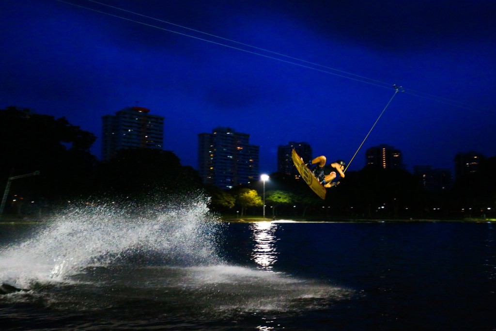 Night Skiing @ Singapore Wake Park