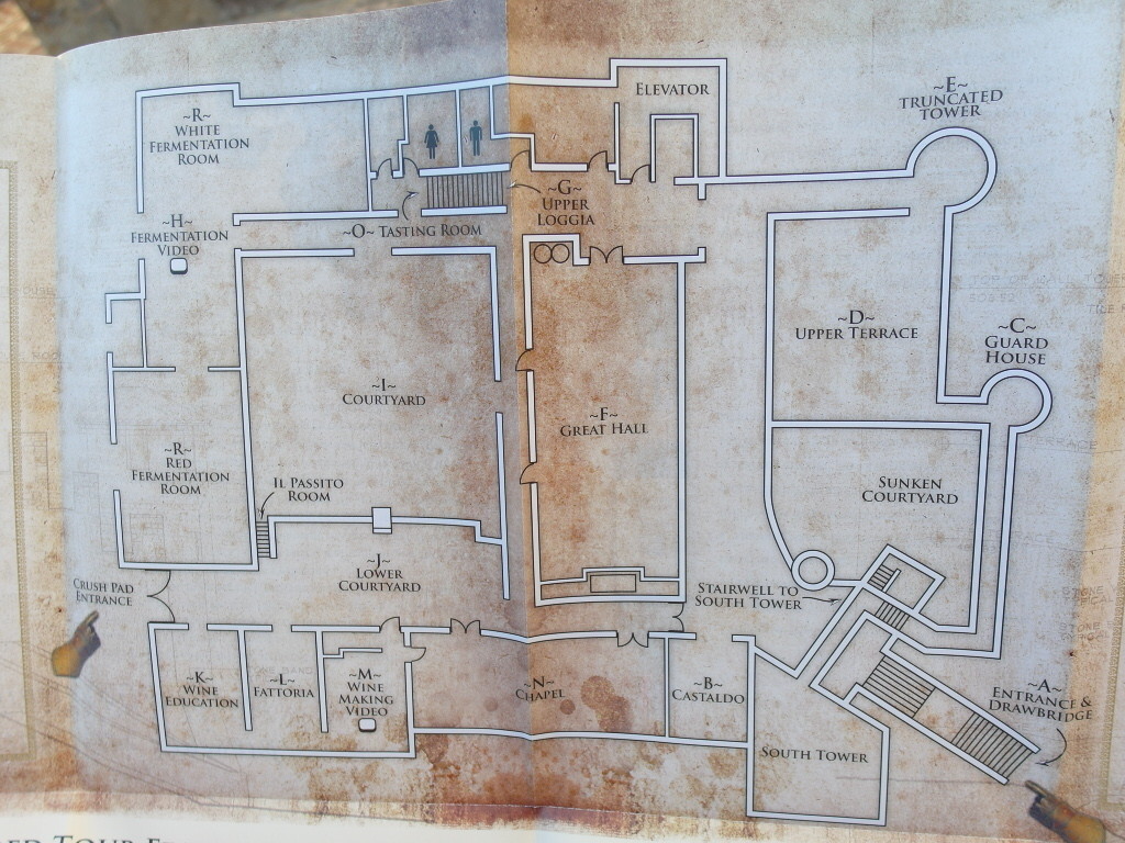 Map Layout of Castello di Amorosa