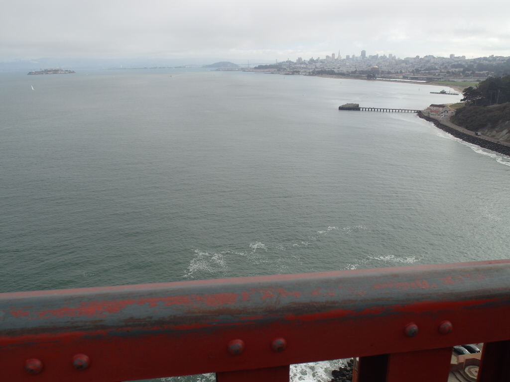 View of San Francisco Bay from Golden Gate Bridge