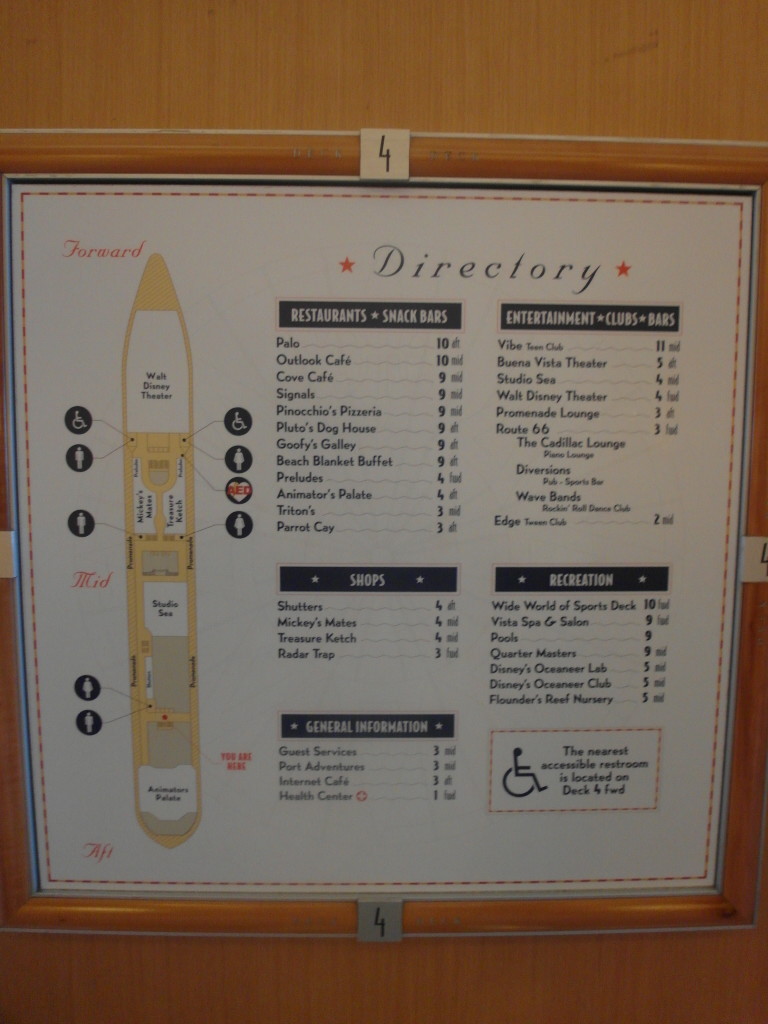 Deck 4 Disney Wonder Disney Cruise Line