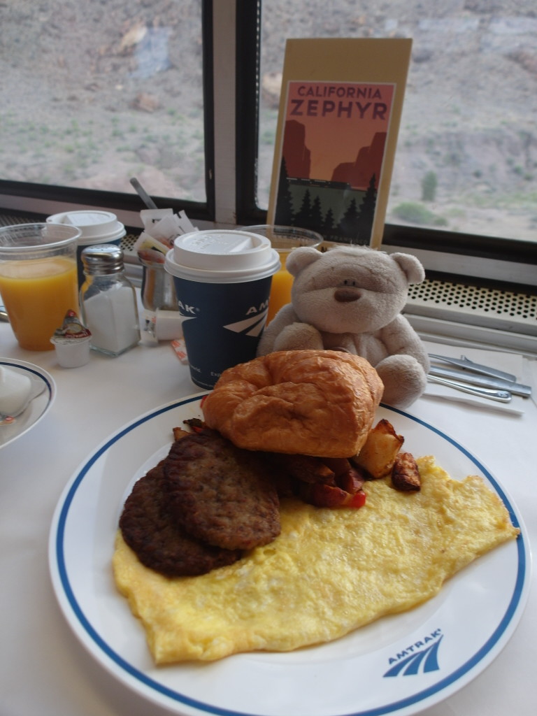 California Zephyr Breakfast - Omelet Selection with Pork Sausage