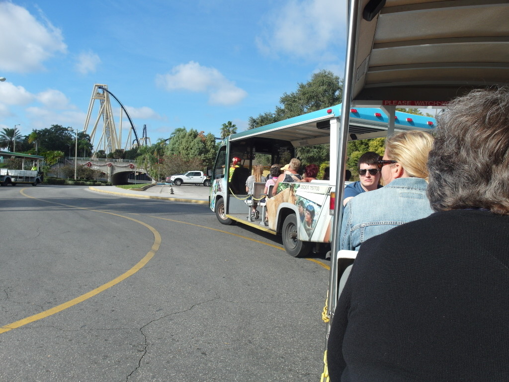 Tram to Busch Gardens Tampa Bay Florida
