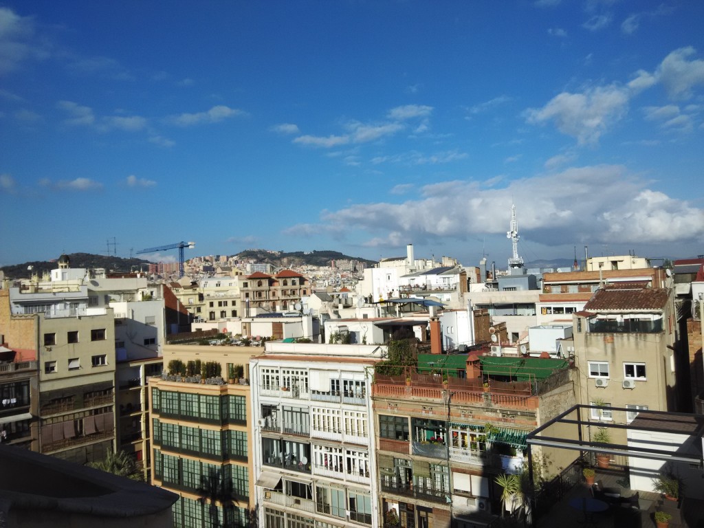 Amazing views of Barcelona from Roof Top Terrace of La Pedrera