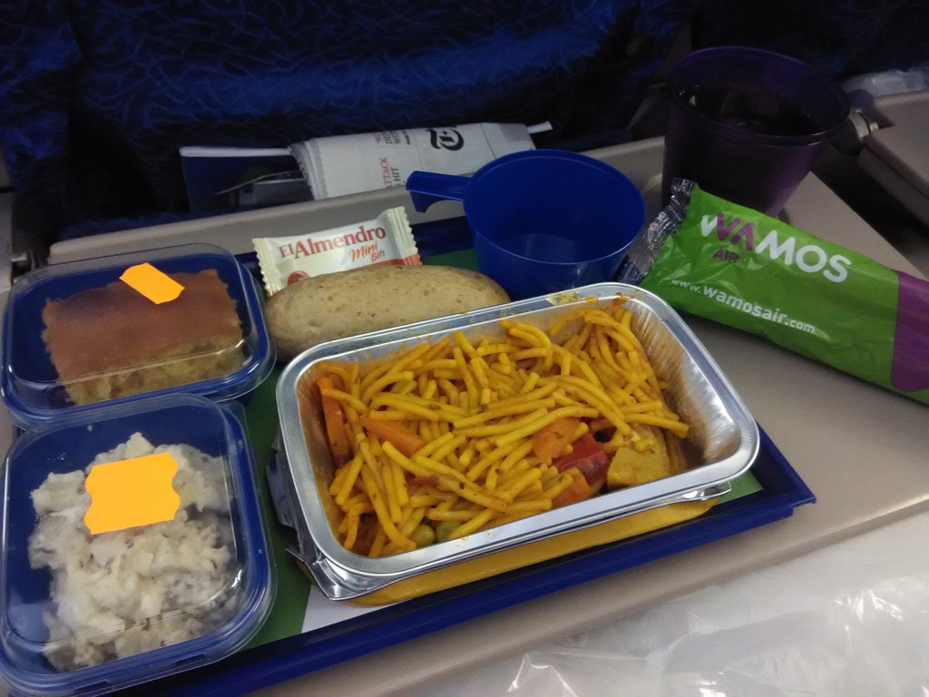 Wamos Air Dinner from Cancun to Madrid