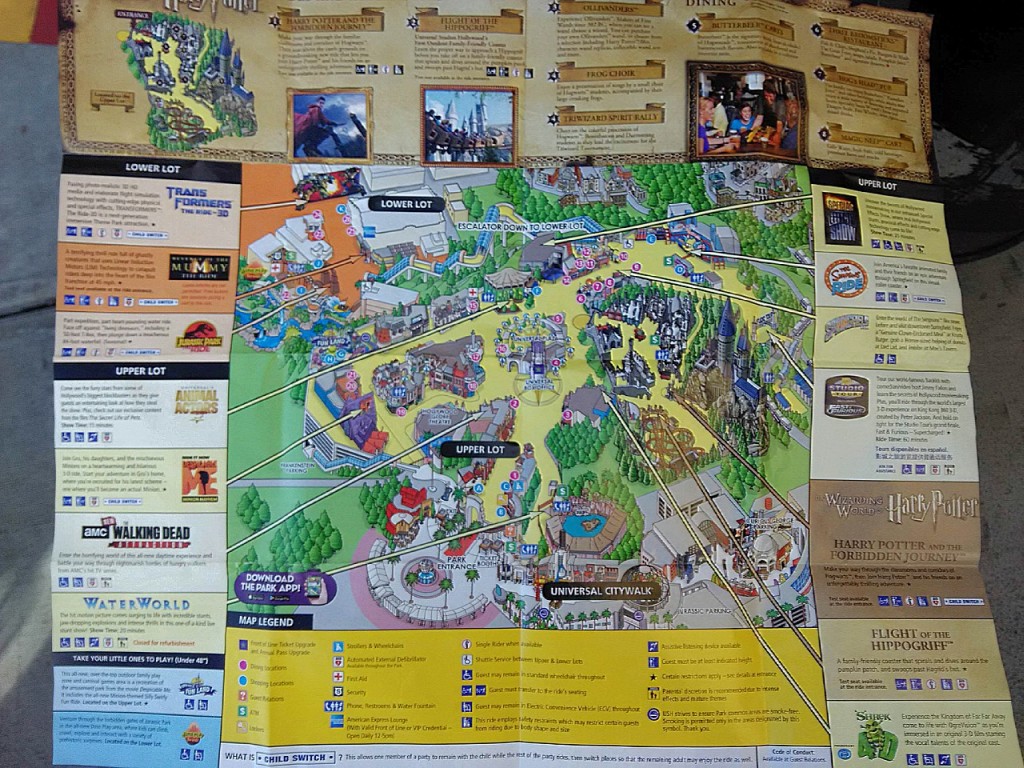 Latest Map of Universal Studios Hollywood