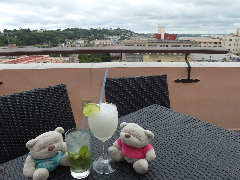 2bearbear enjoying views of Havana with Mojito & Daiquiri