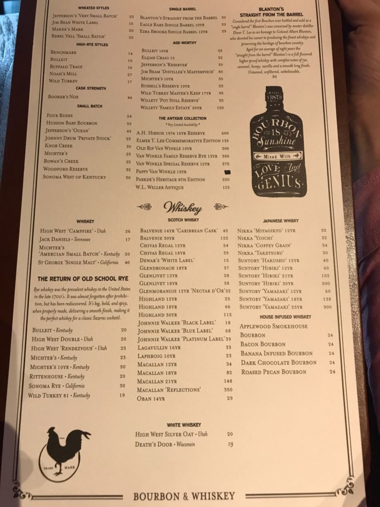 Whisky and Bourbon Selection of the Bird MBS