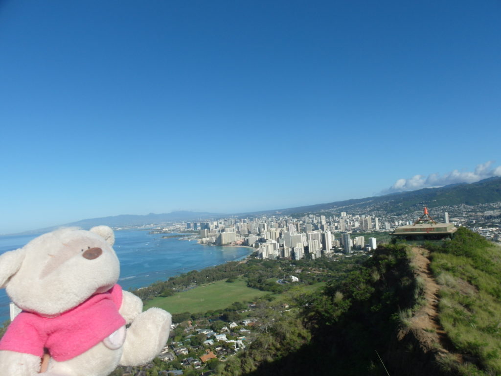Kate enjoying views over Honolulu