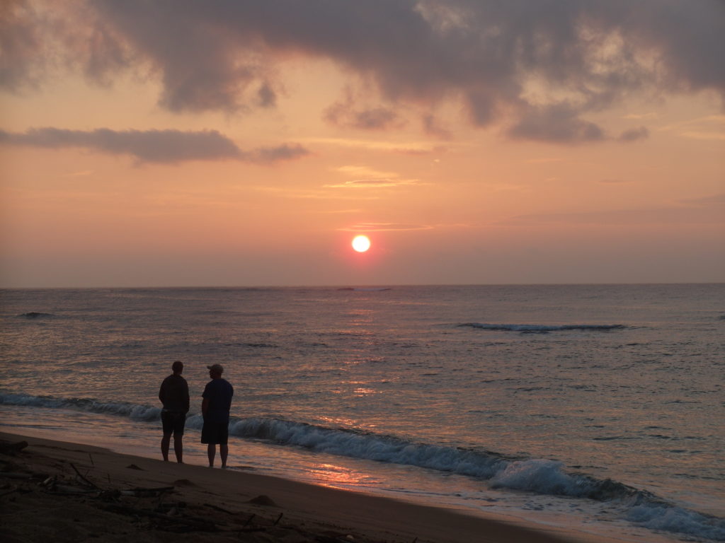 Sunrise as seen from Kauai Shores Hotel