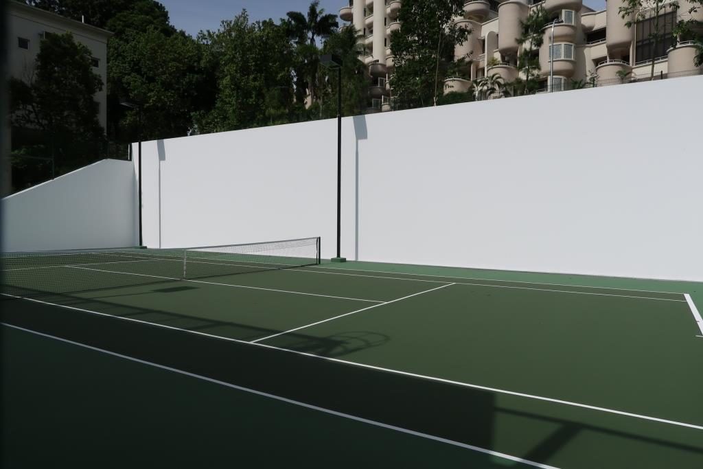 Tennis Court next to gym and lap pool Novotel Hotel Singapore Stevens