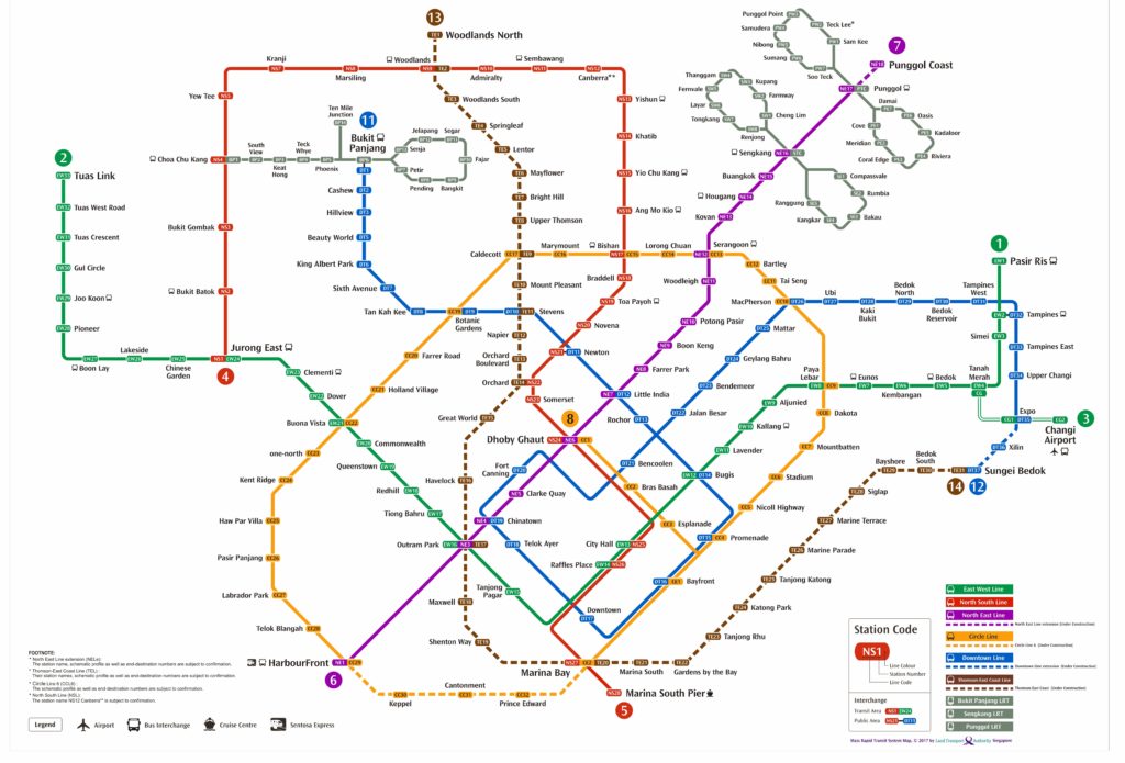 Singapore MRT Train Network Map – 2bearbear World Travel Blog: Travel ...