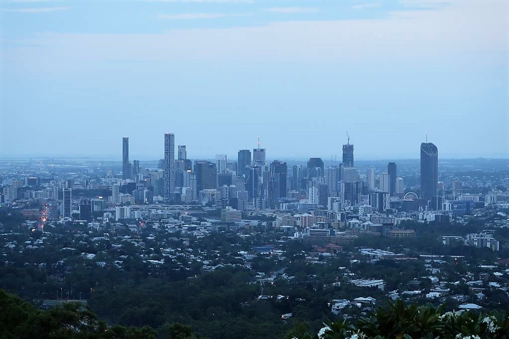 Day View of Brisbane CBD from Mount Coot-tha
