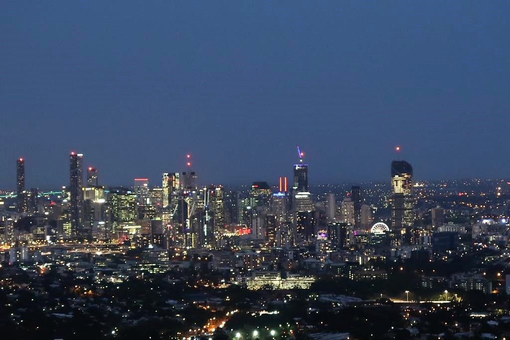Night View of Brisbane CBD from Mount Coot-tha