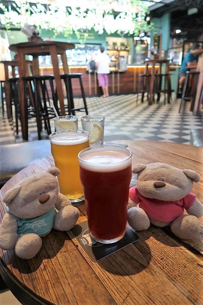 Pints of Dinkleberry ($12) and Brisbane Pale Ale ($10) at Brisbane Brewing Company