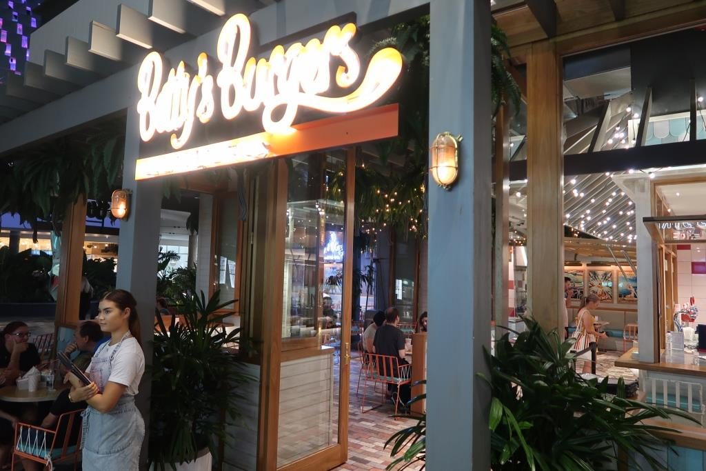 Entrance of Betty's Burgers Chermside Westfield
