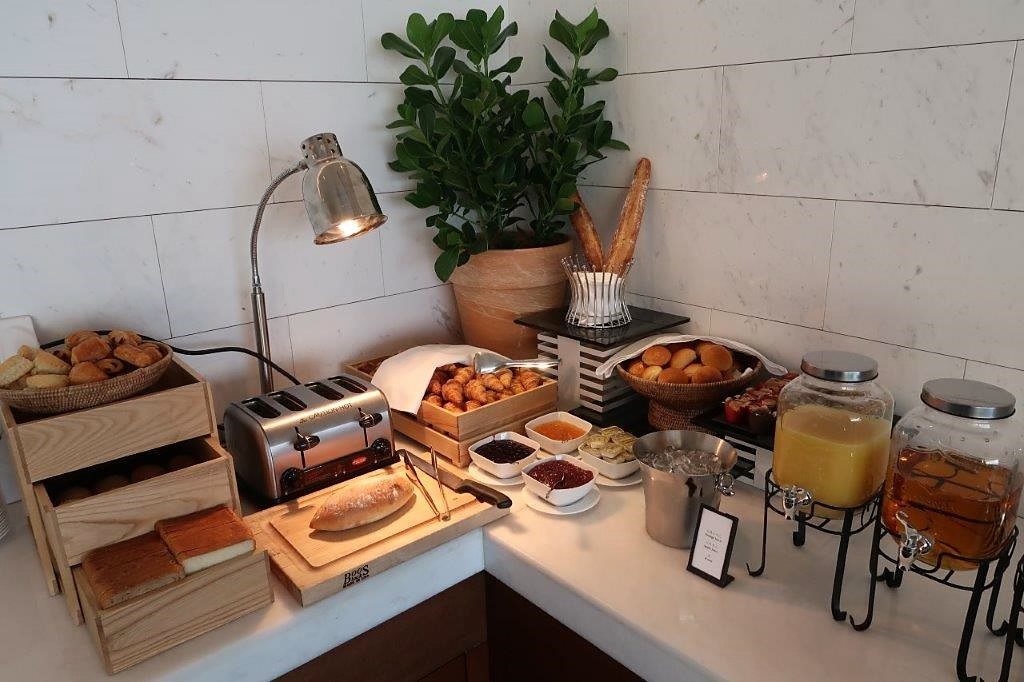 Breakfast at Hilton Busan Executive Lounge - Selection of breads and pastries