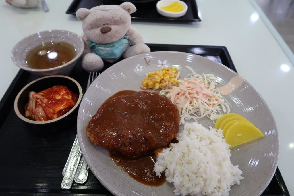 Pork cutlet with rice service station South Korea