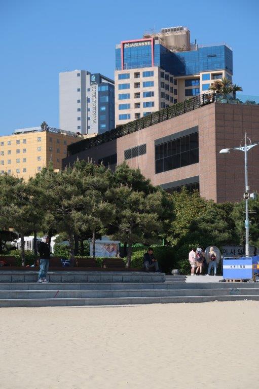 Haeundae Marianna Hotel as seen from Haeundae Beach