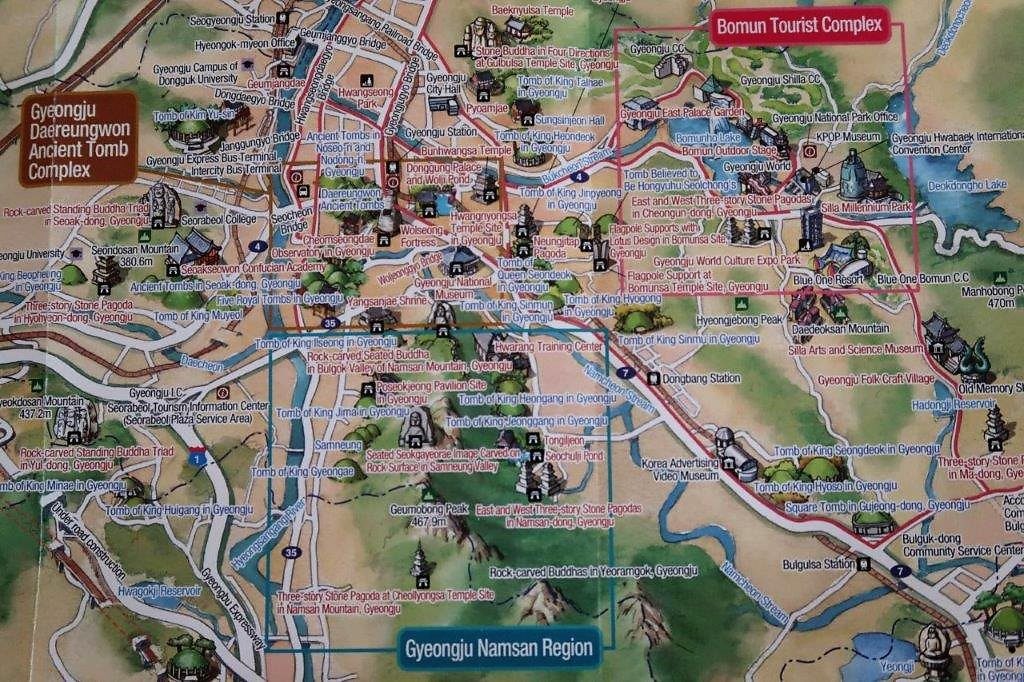 Tourist Map of Gyeongju Attractions