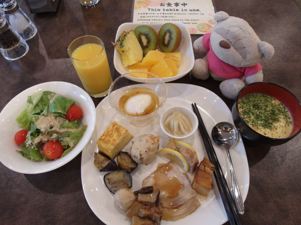 Kate's breakfast at Konanso Fuji Kawaguchiko Onsen Hotel