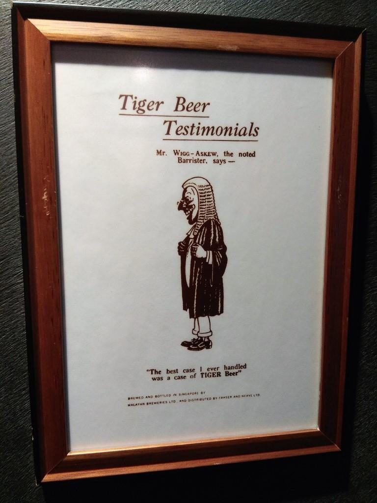 Interesting Tiger Beer Testimonials - From a Barrister
