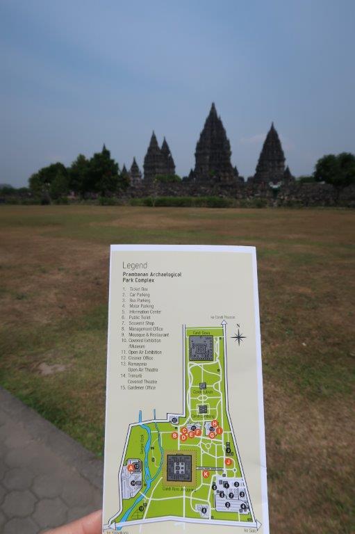 Map of Prambanan Archaelogical Park Complex