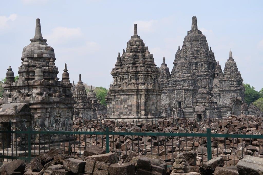 Side view of Candi Sewu Prambanan Temple