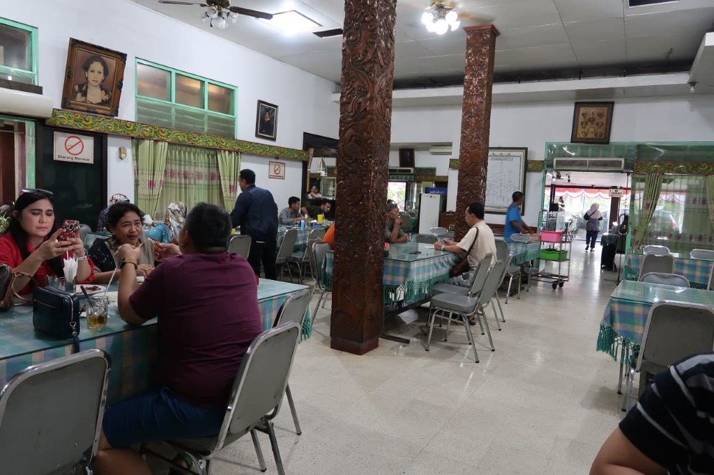Inside the fried chicken restaurant Yogyakarta