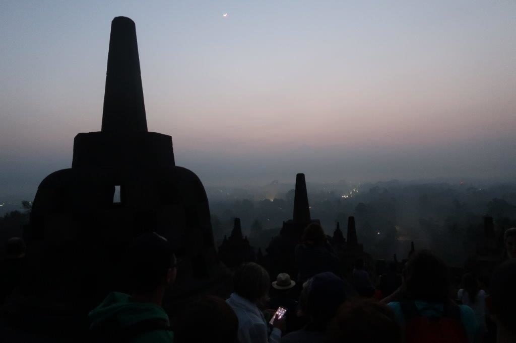 Another view of Borobudur at twilight