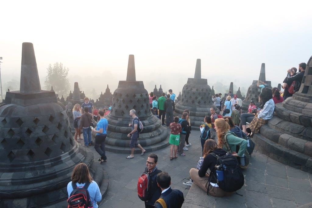 ALOT OF PEOPLE at Borobudur