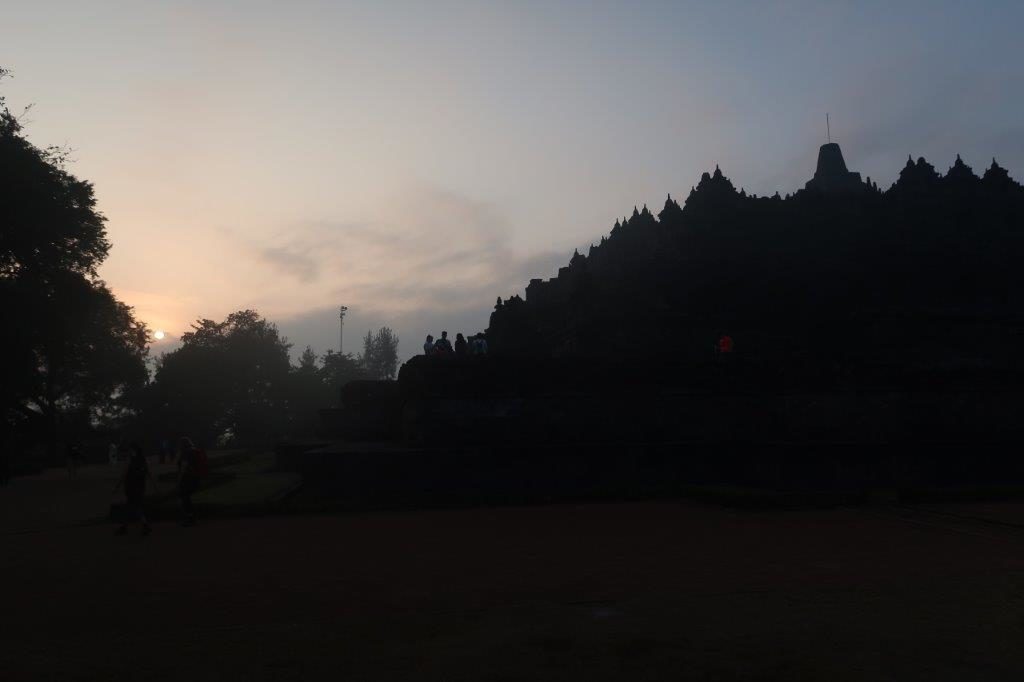 Borobudur Temple Complex at Sunrise
